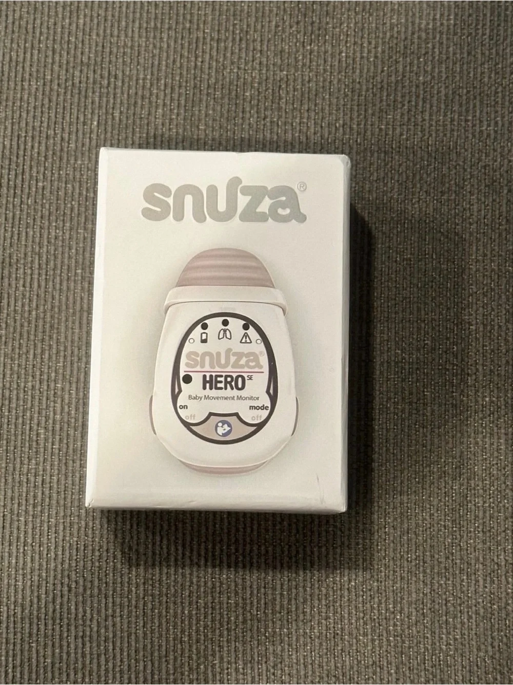 Snuza Hero SE Baby Movement Monitor - White with Blush Pink
